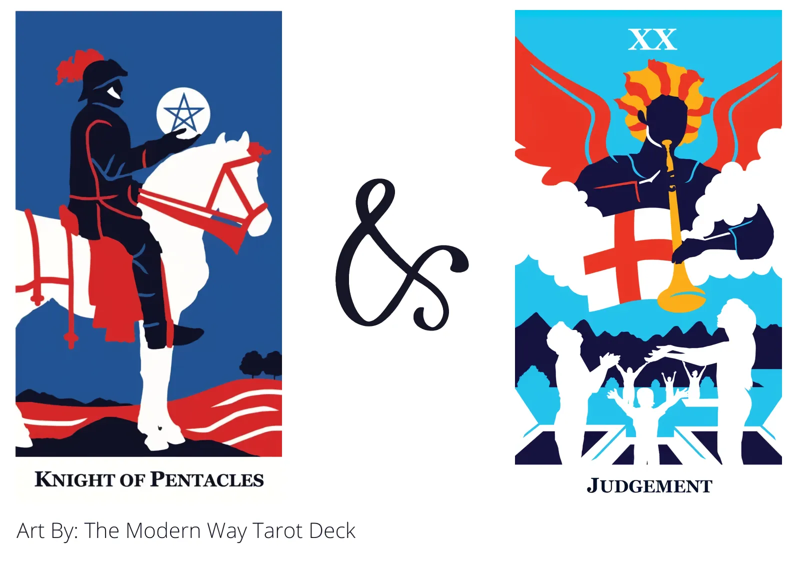 knight of pentacles and judgement tarot cards together