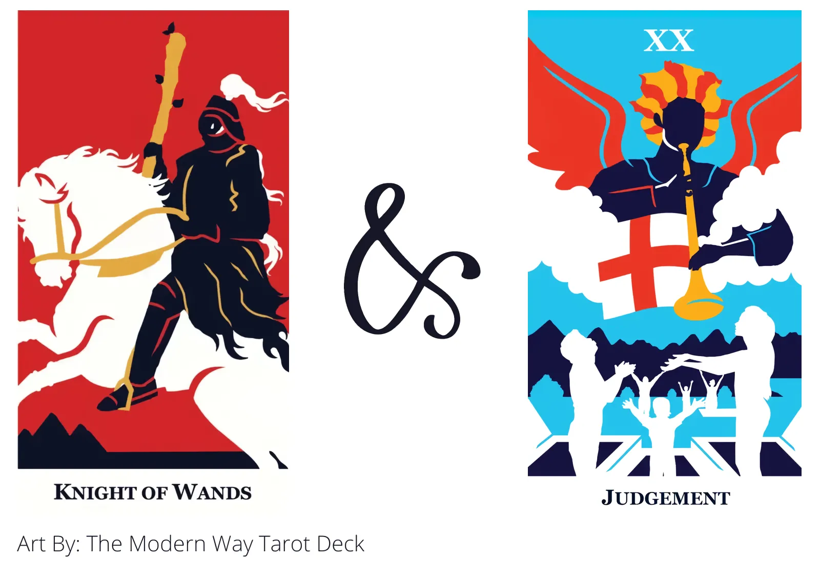 knight of wands and judgement tarot cards together