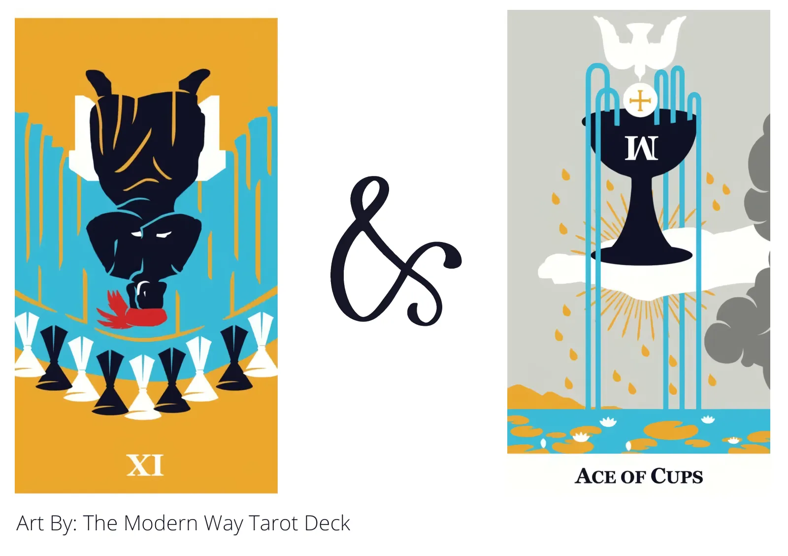 nine of cups reversed and ace of cups tarot cards together