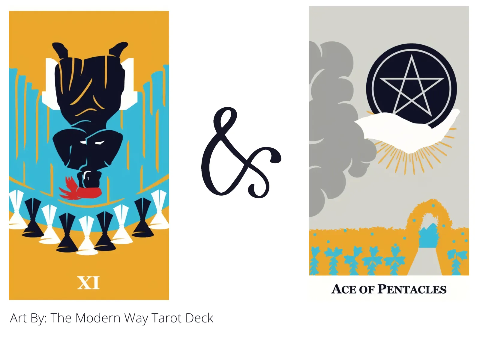 nine of cups reversed and ace of pentacles tarot cards together