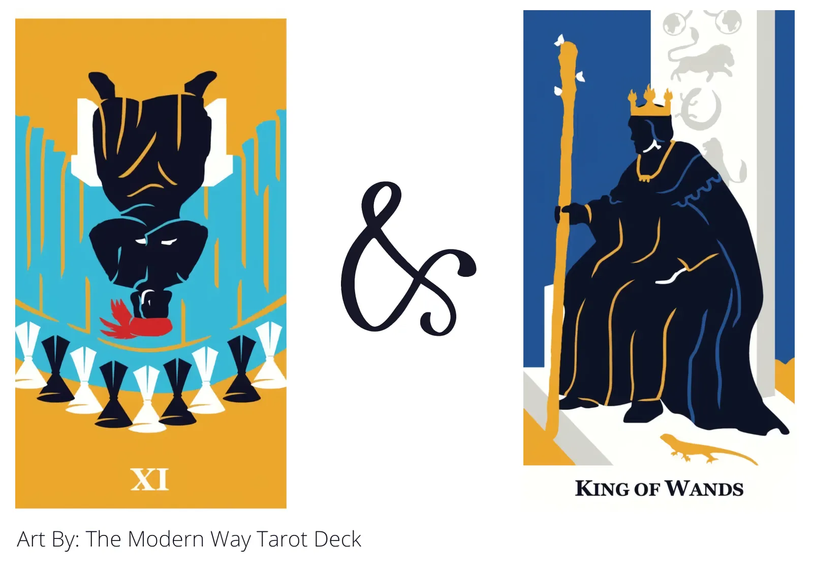 nine of cups reversed and king of wands tarot cards together