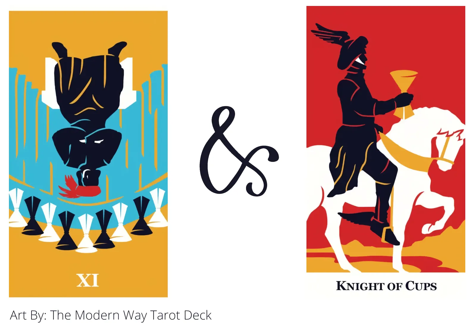 nine of cups reversed and knight of cups tarot cards together