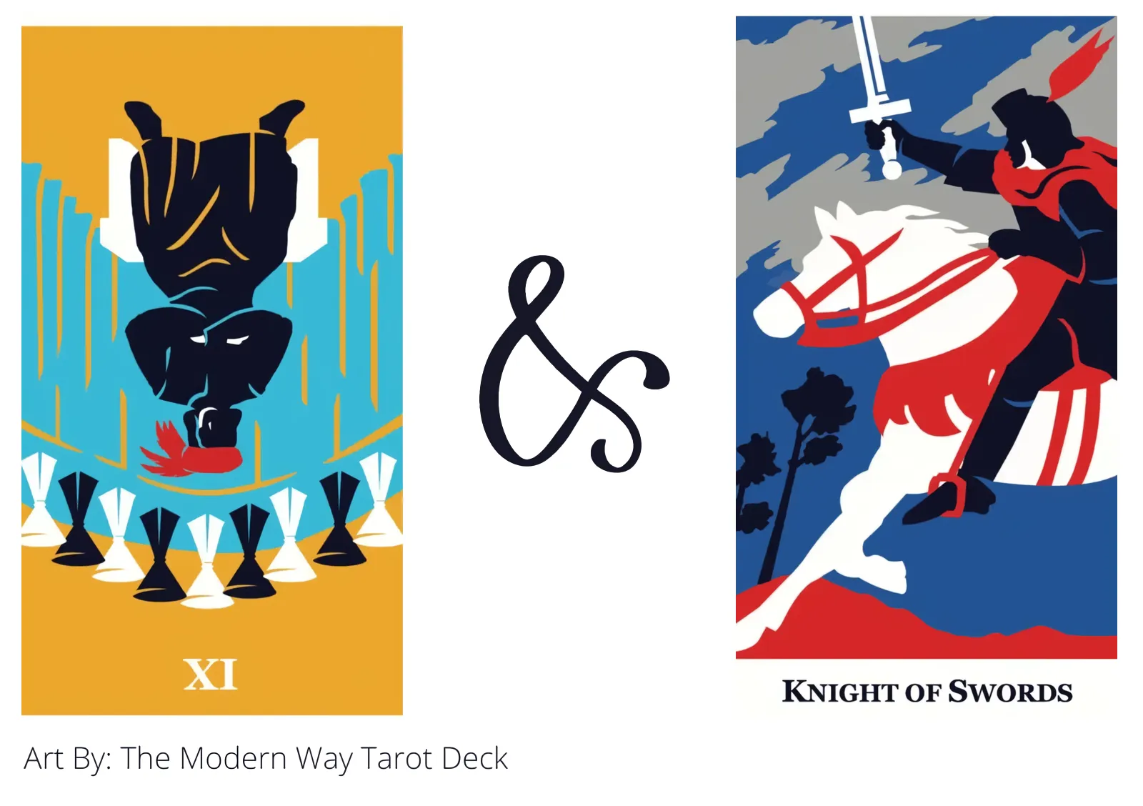 nine of cups reversed and knight of swords tarot cards together