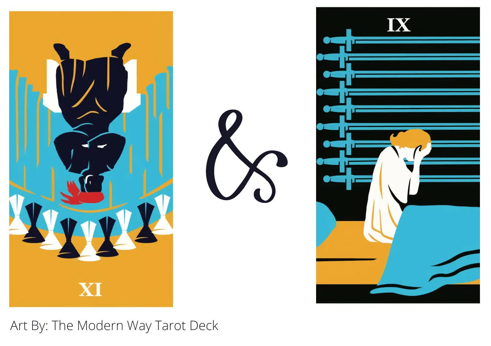 nine of cups reversed and nine of swords tarot cards together