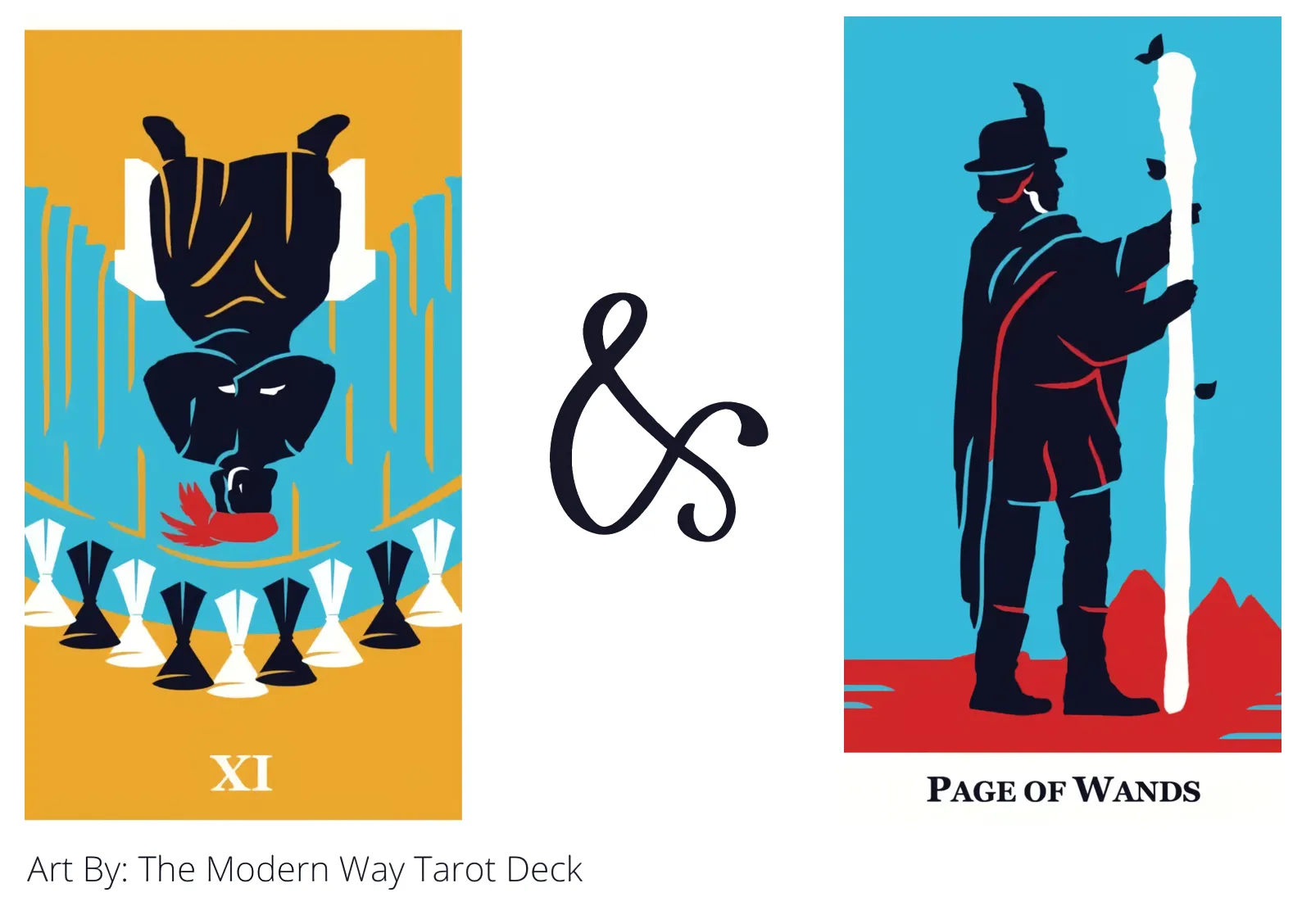 nine of cups reversed and page of wands tarot cards together