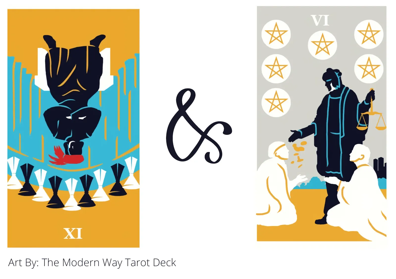 nine of cups reversed and six of pentacles tarot cards together