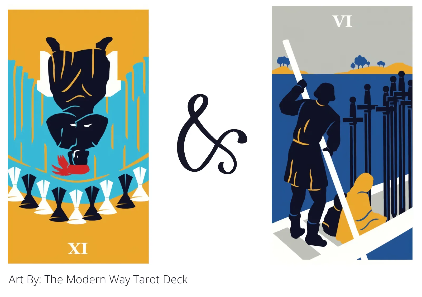 nine of cups reversed and six of swords tarot cards together