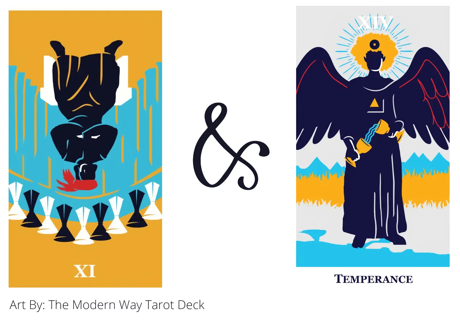 nine of cups reversed and temperance tarot cards together
