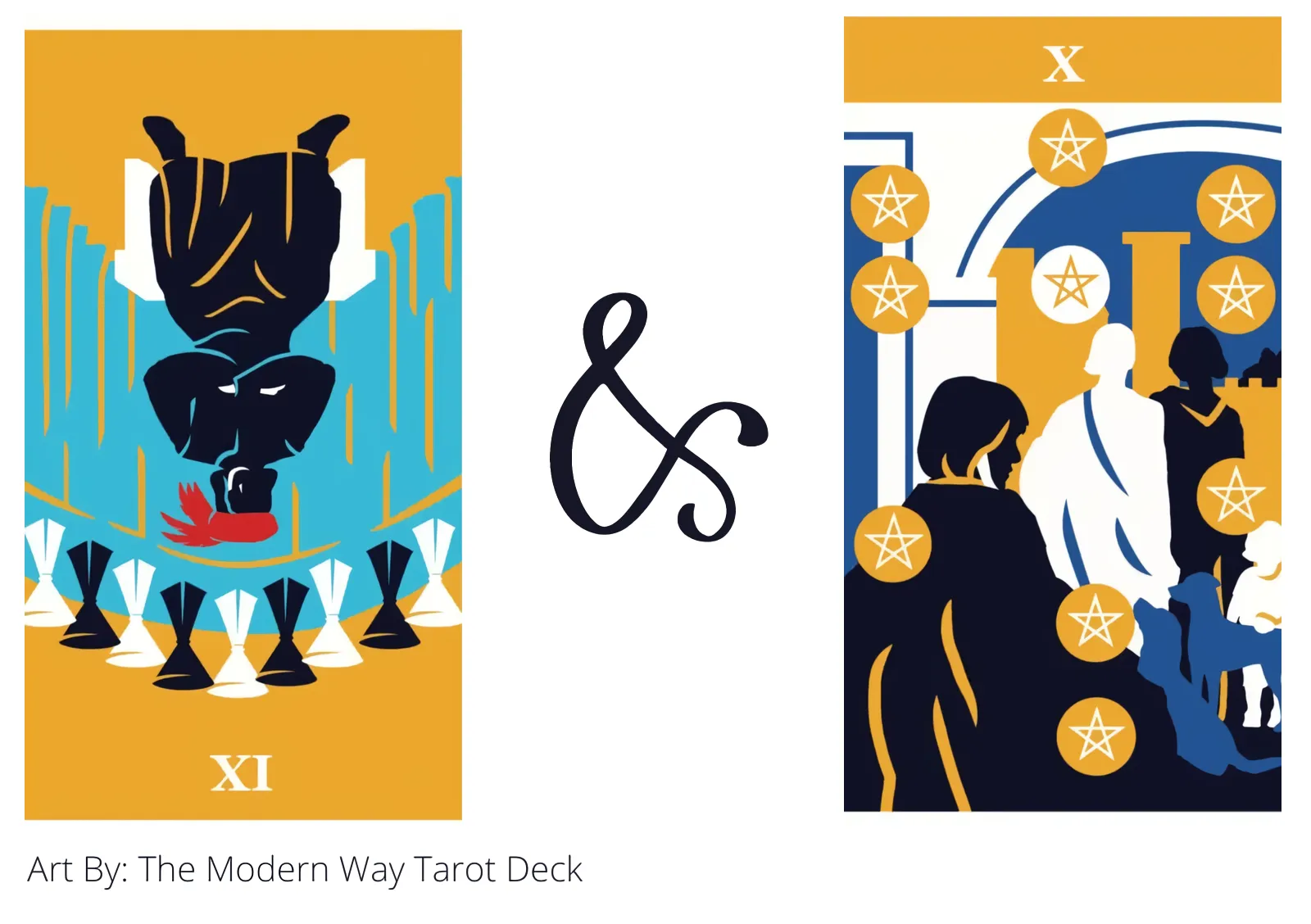 nine of cups reversed and ten of pentacles tarot cards together
