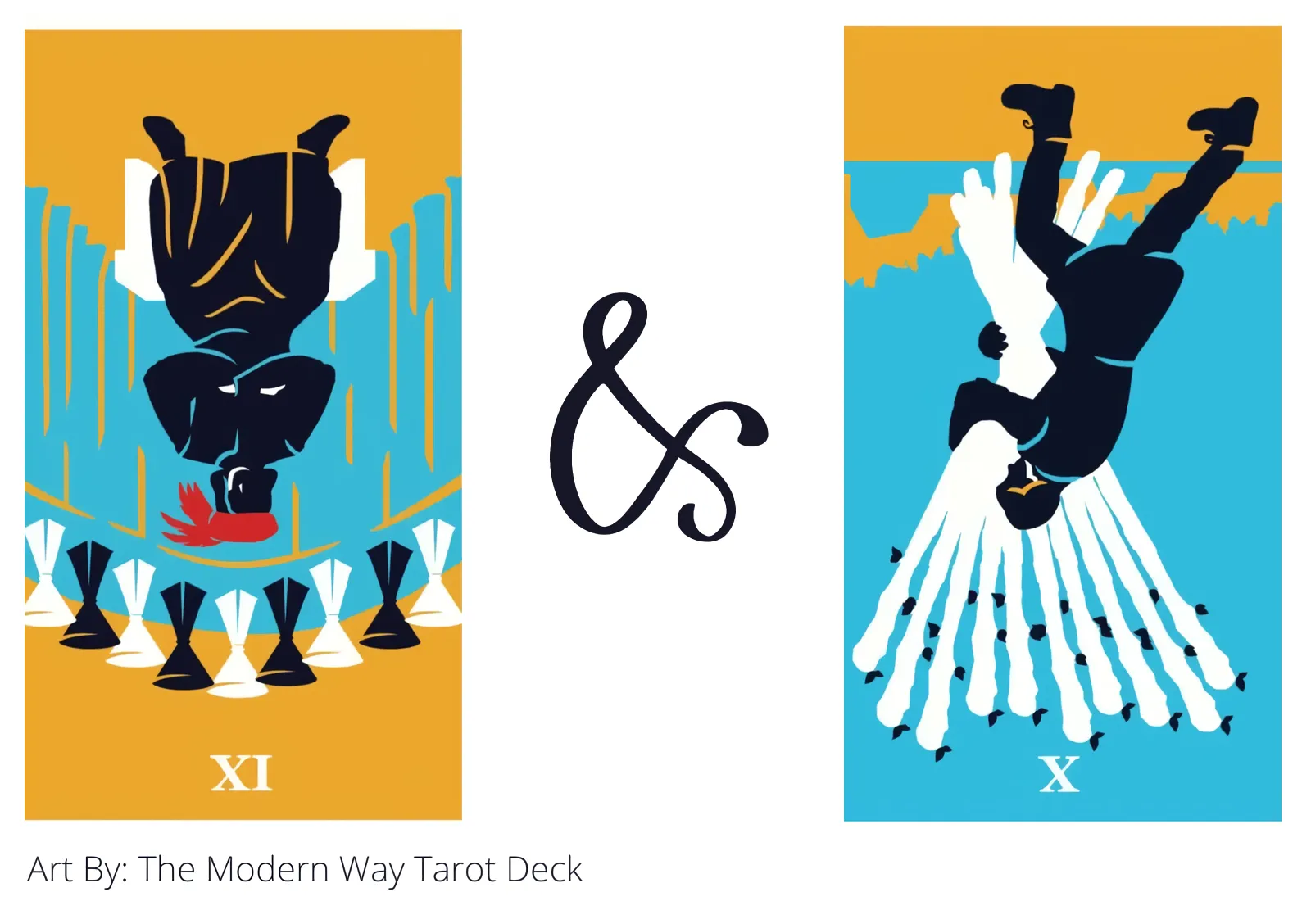 nine of cups reversed and ten of wands reversed tarot cards together