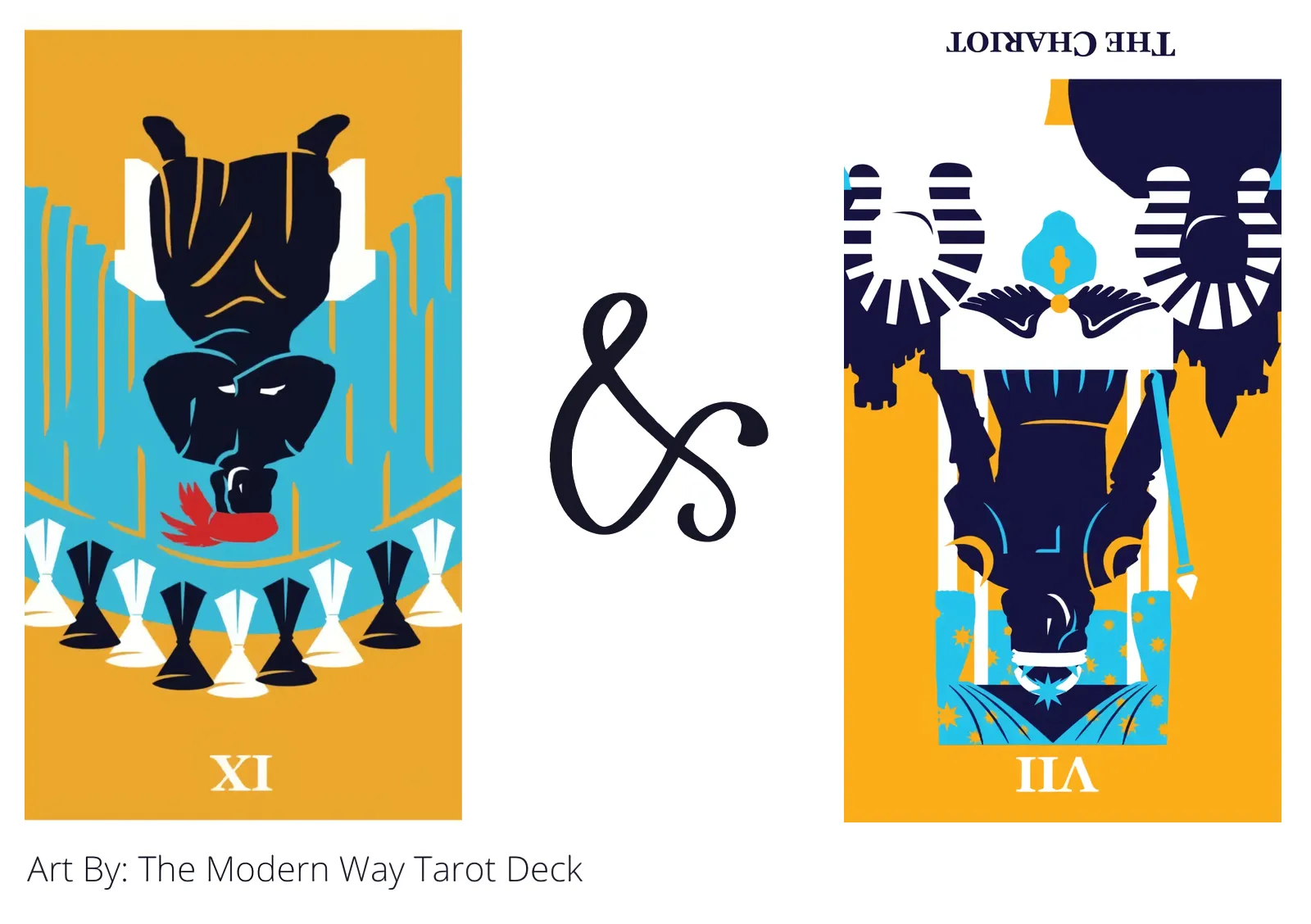 nine of cups reversed and the chariot reversed tarot cards together