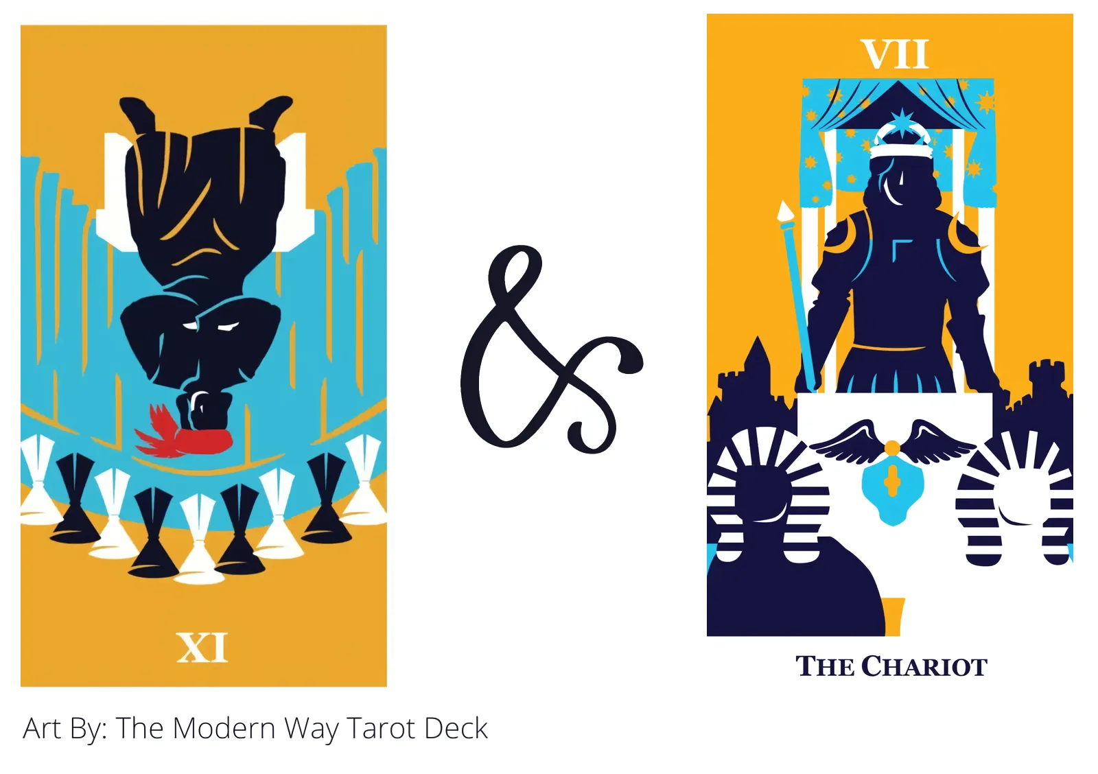 nine of cups reversed and the chariot tarot cards together
