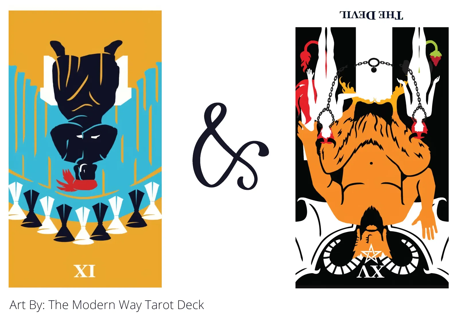 nine of cups reversed and the devil reversed tarot cards together