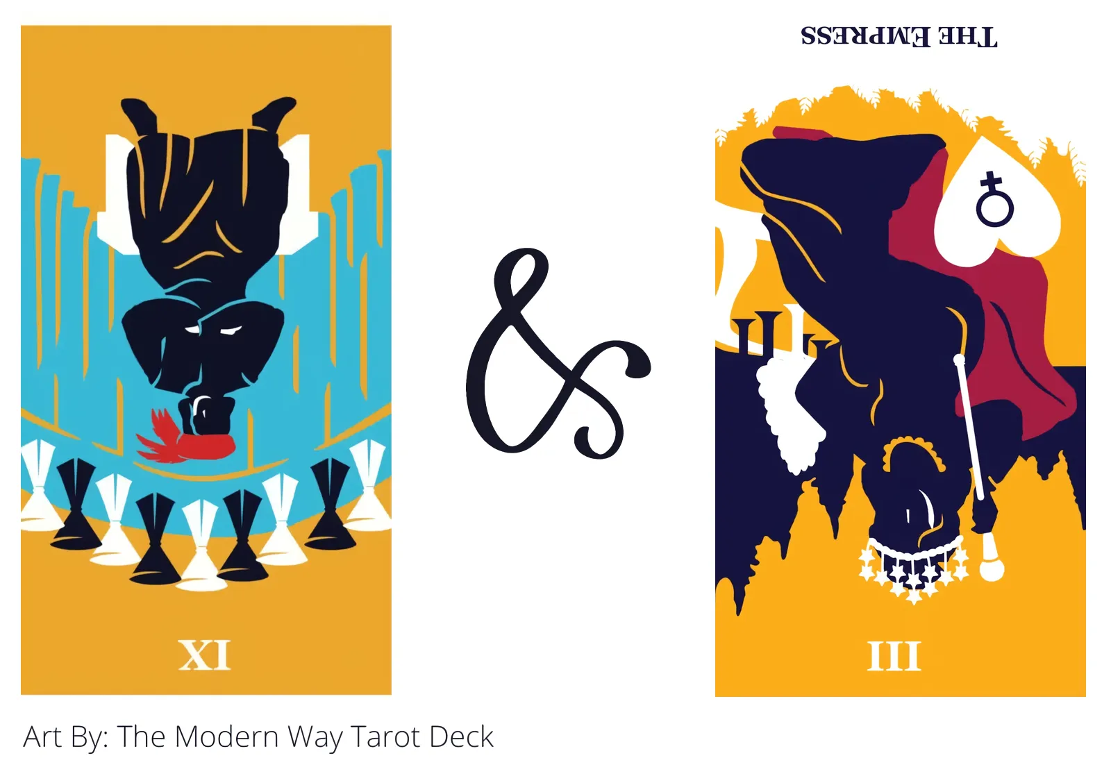 nine of cups reversed and the empress reversed tarot cards together