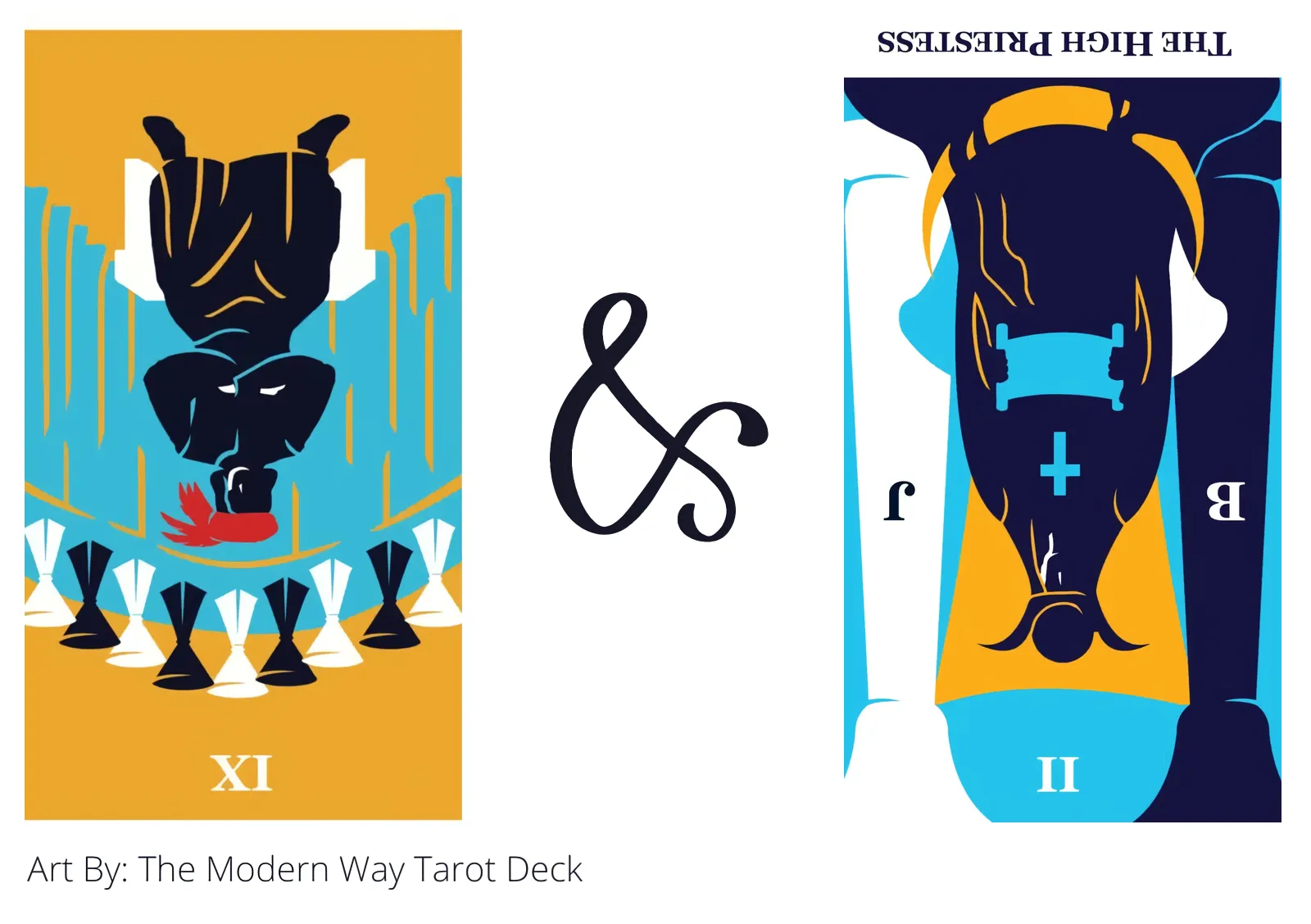 nine of cups reversed and the high priestess reversed tarot cards together