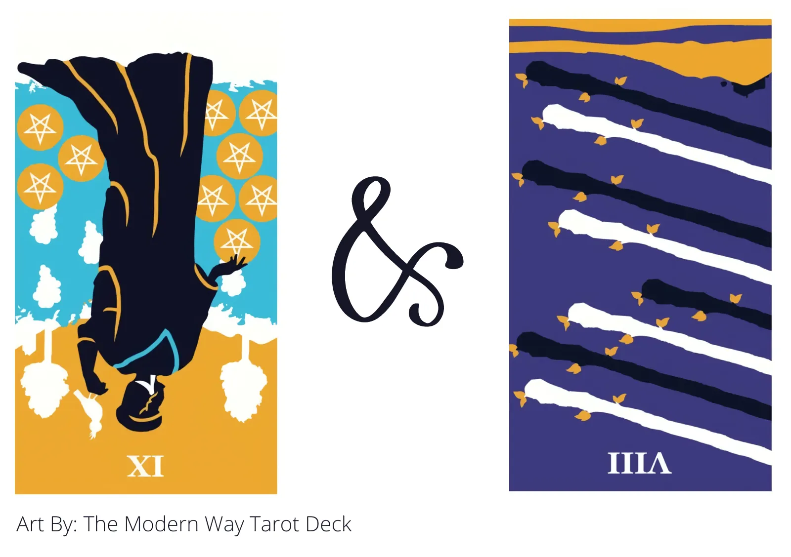 nine of pentacles reversed and eight of wands reversed tarot cards together