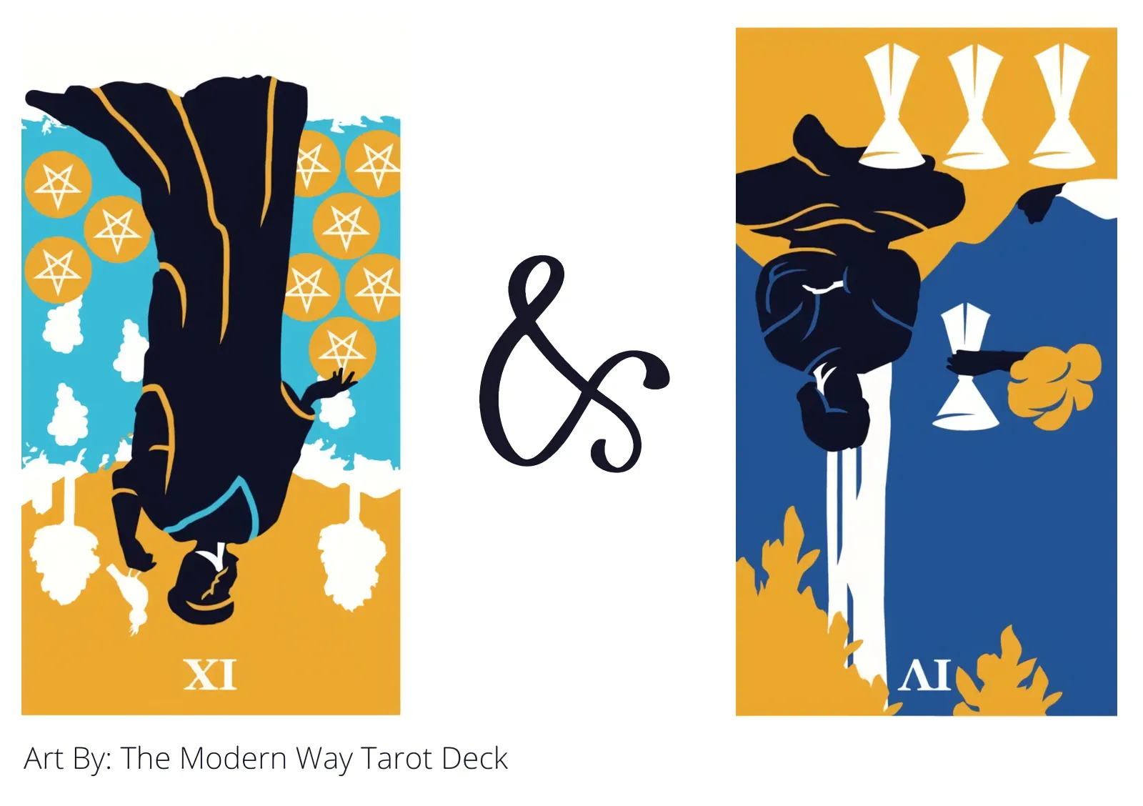 nine of pentacles reversed and four of cups reversed tarot cards together