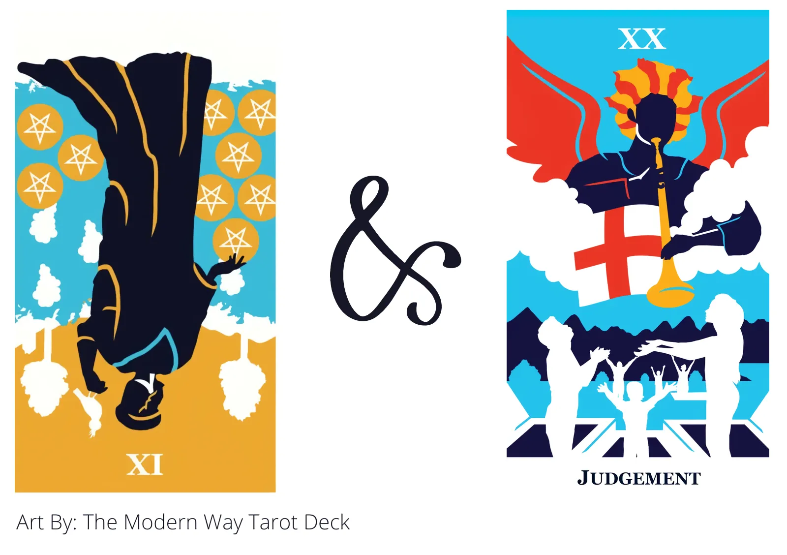 nine of pentacles reversed and judgement tarot cards together
