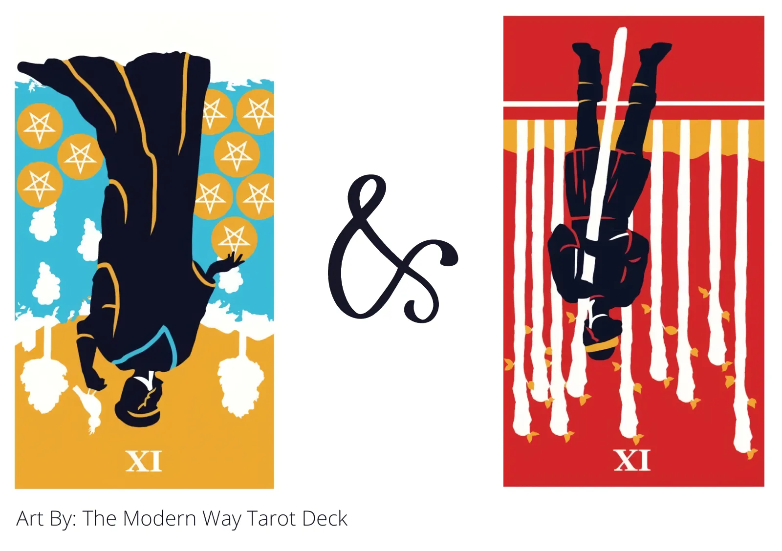 nine of pentacles reversed and nine of wands reversed tarot cards together