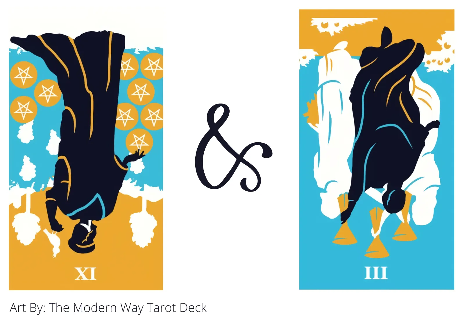 nine of pentacles reversed and three of cups reversed tarot cards together