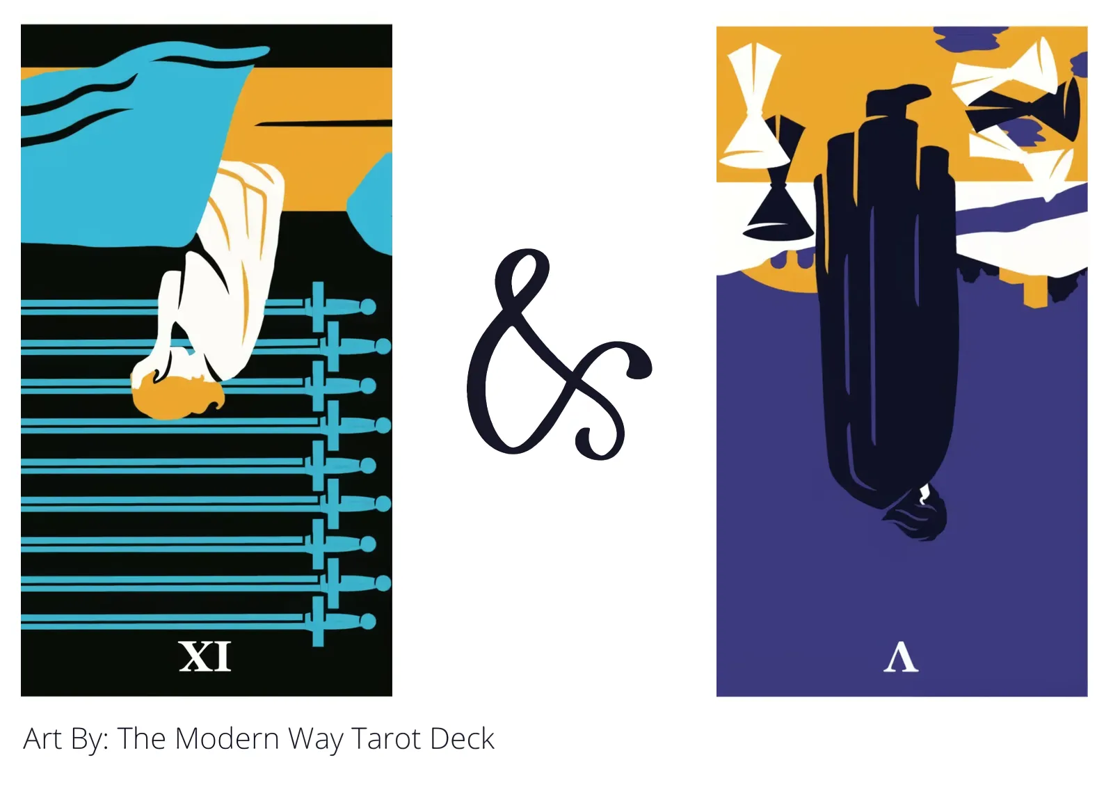 nine of swords reversed and five of cups reversed tarot cards together