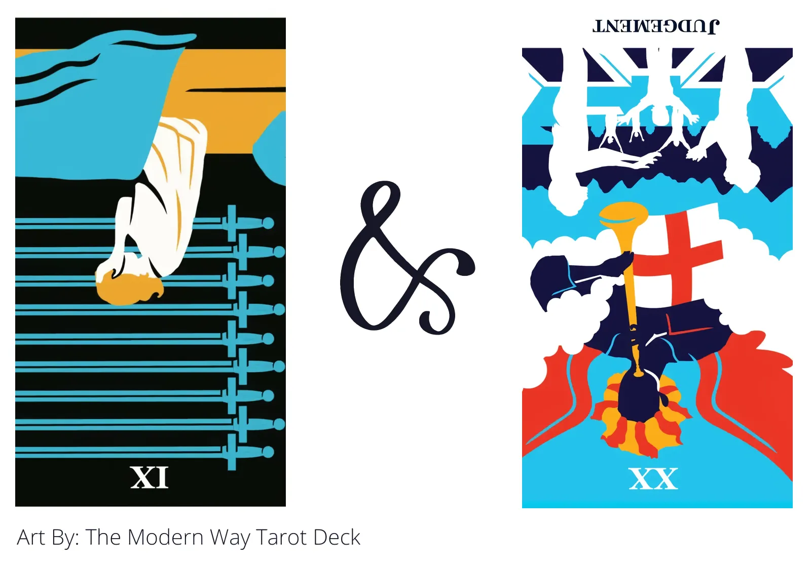 nine of swords reversed and judgement reversed tarot cards together