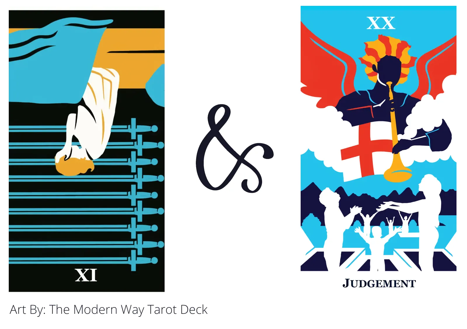 nine of swords reversed and judgement tarot cards together