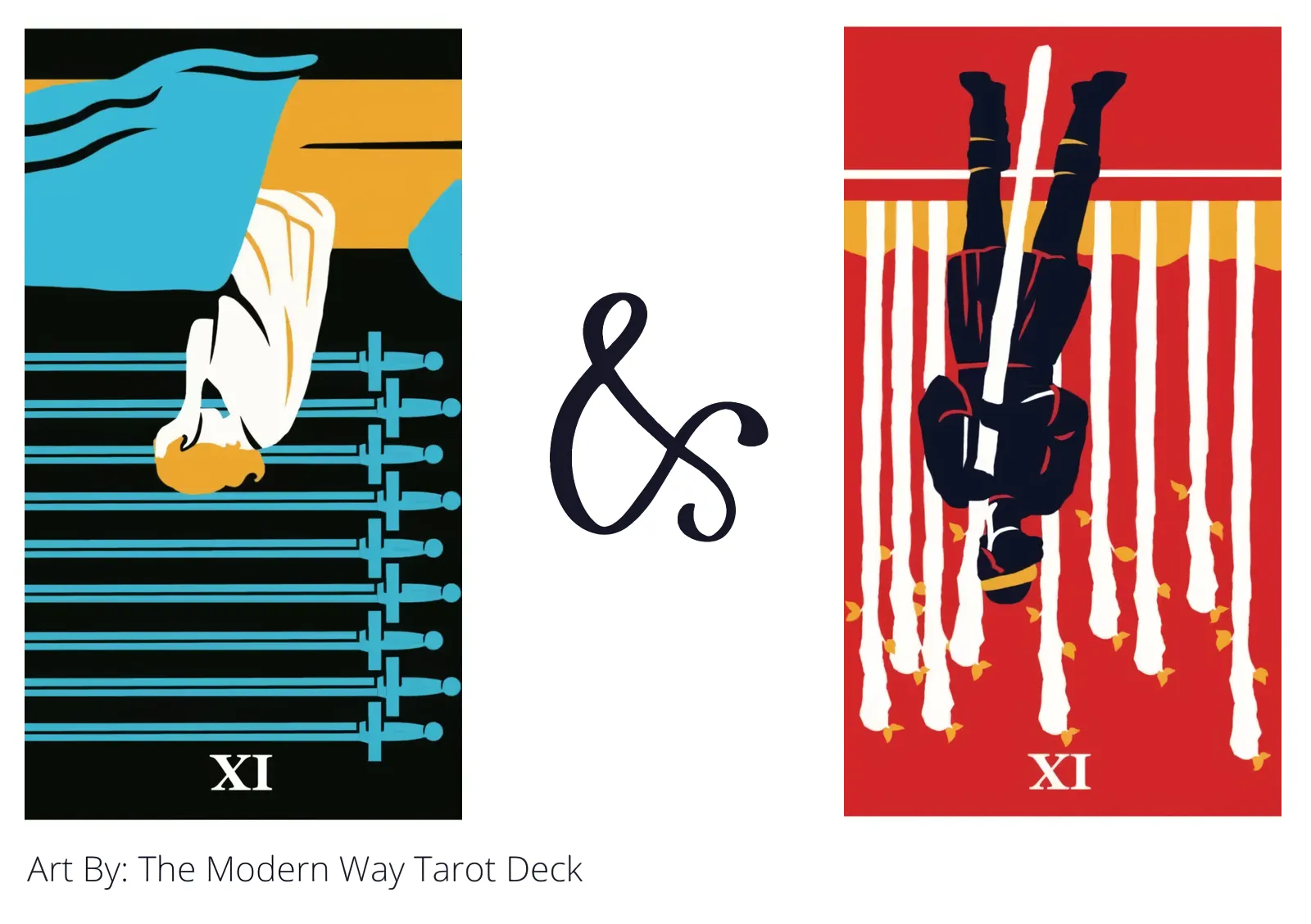 nine of swords reversed and nine of wands reversed tarot cards together