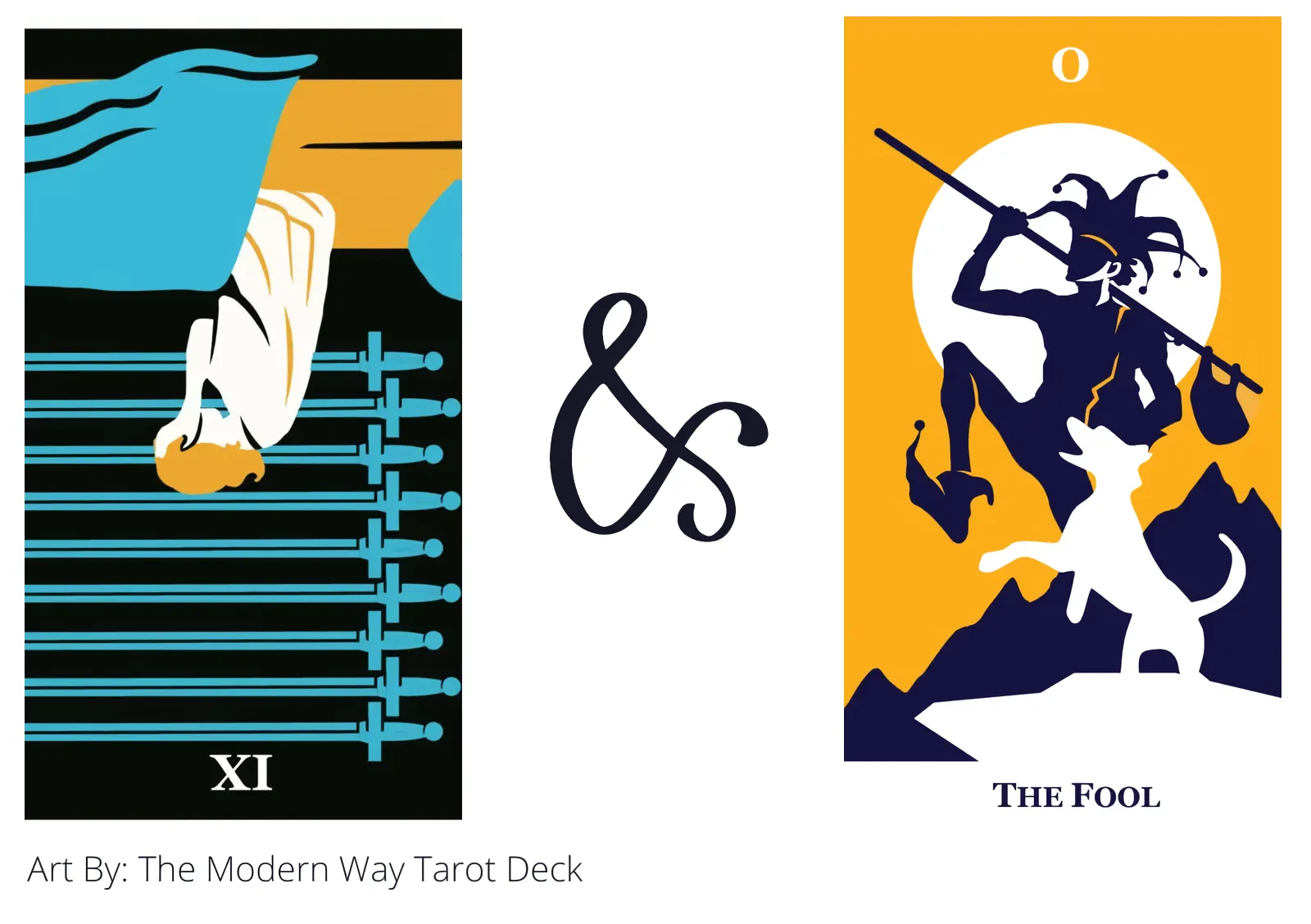 nine of swords reversed and the fool tarot cards together