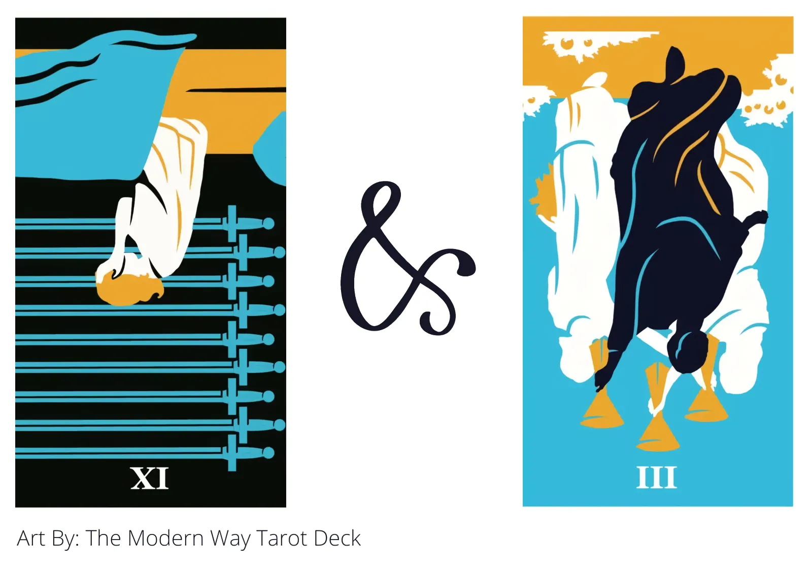 nine of swords reversed and three of cups reversed tarot cards together
