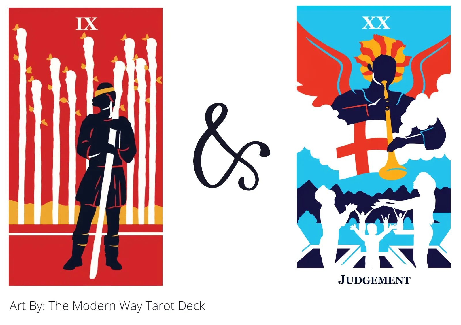 nine of wands and judgement tarot cards together