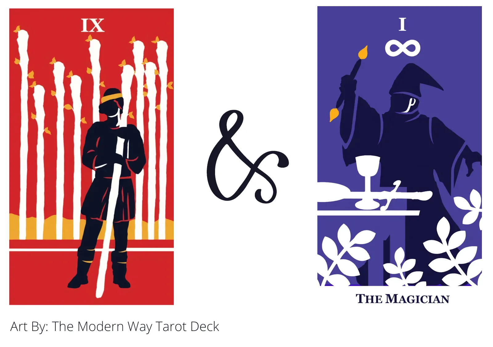 nine of wands and the magician tarot cards together