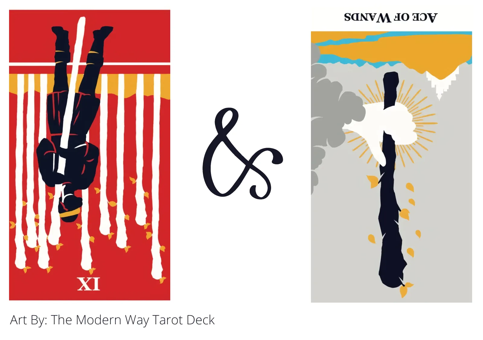 nine of wands reversed and ace of wands reversed tarot cards together