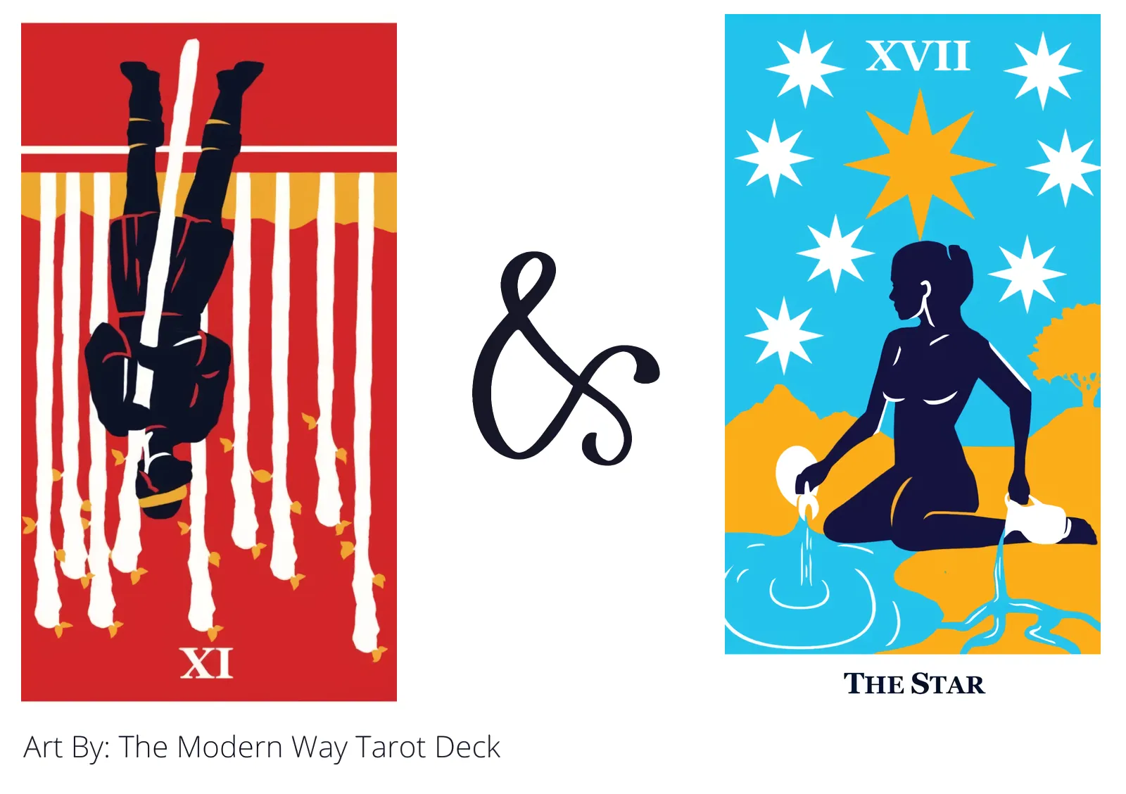 nine of wands reversed and the star tarot cards together