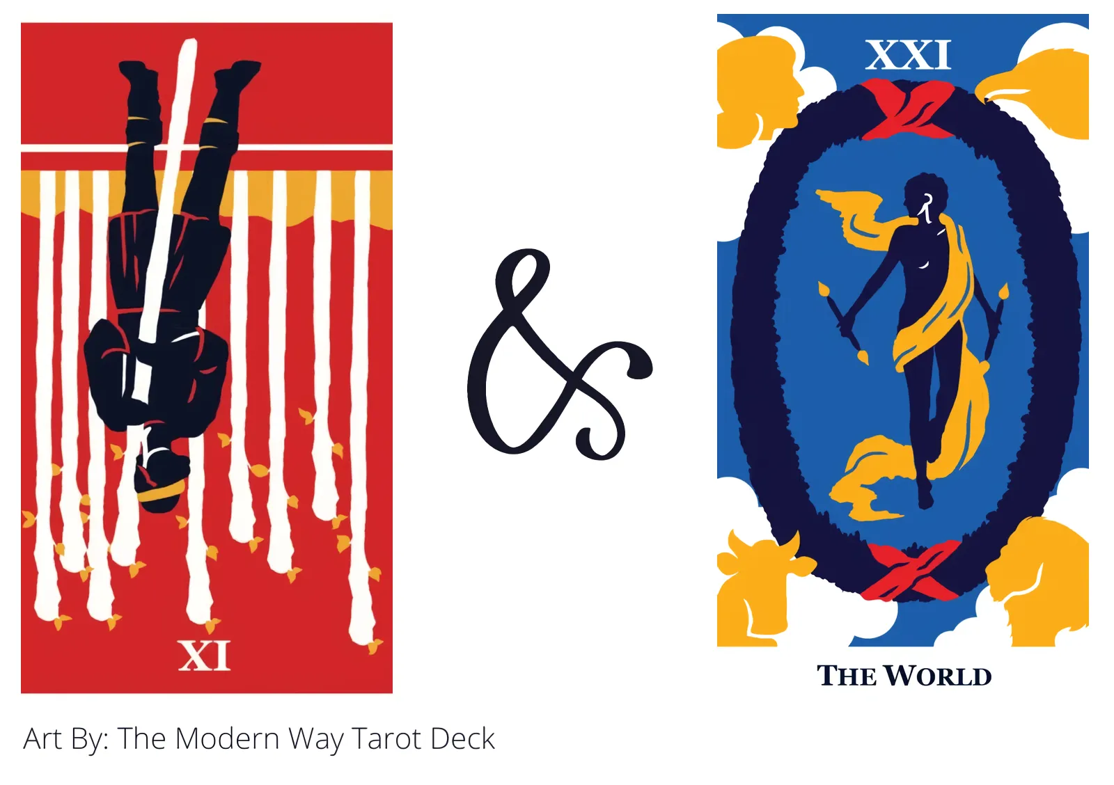 nine of wands reversed and the world tarot cards together