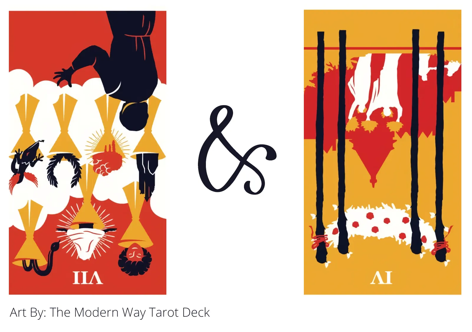 seven of cups reversed and four of wands reversed tarot cards together