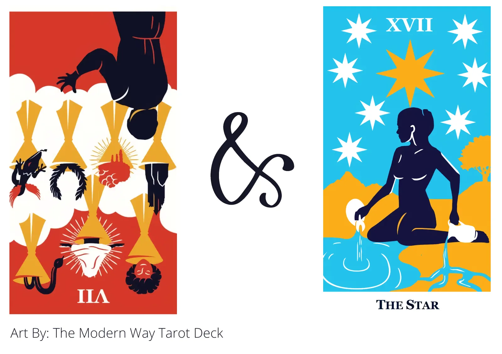 seven of cups reversed and the star tarot cards together