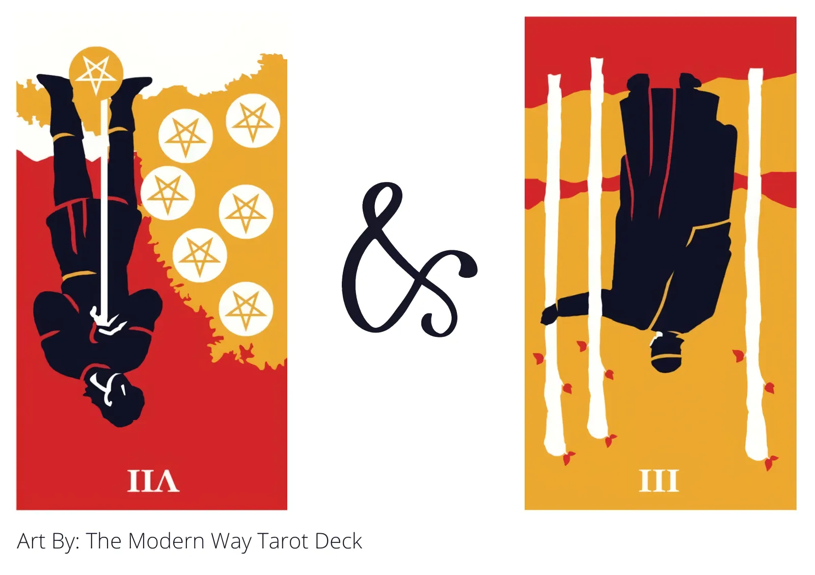 seven of pentacles reversed and three of wands reversed tarot cards together