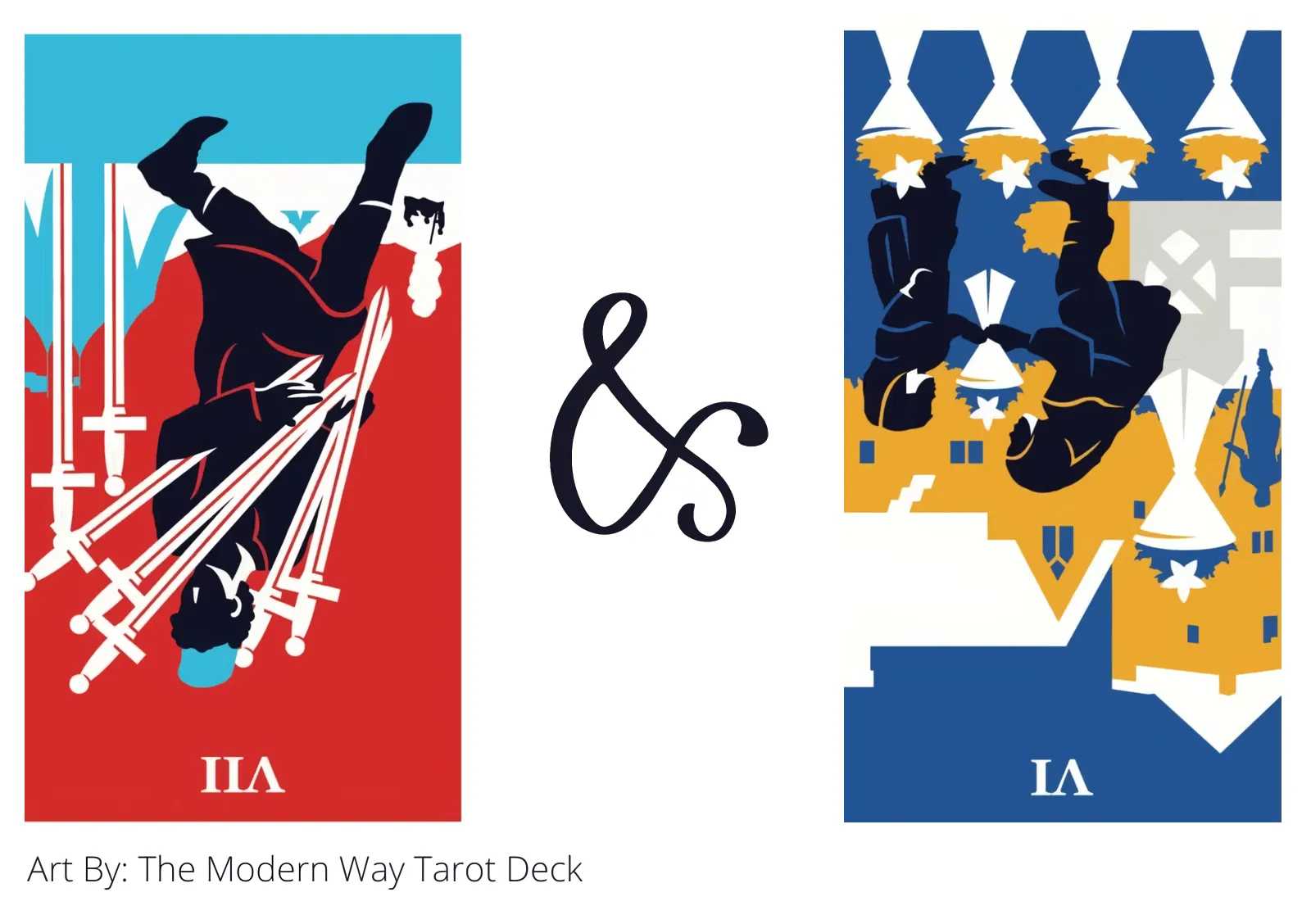 seven of swords reversed and six of cups reversed tarot cards together