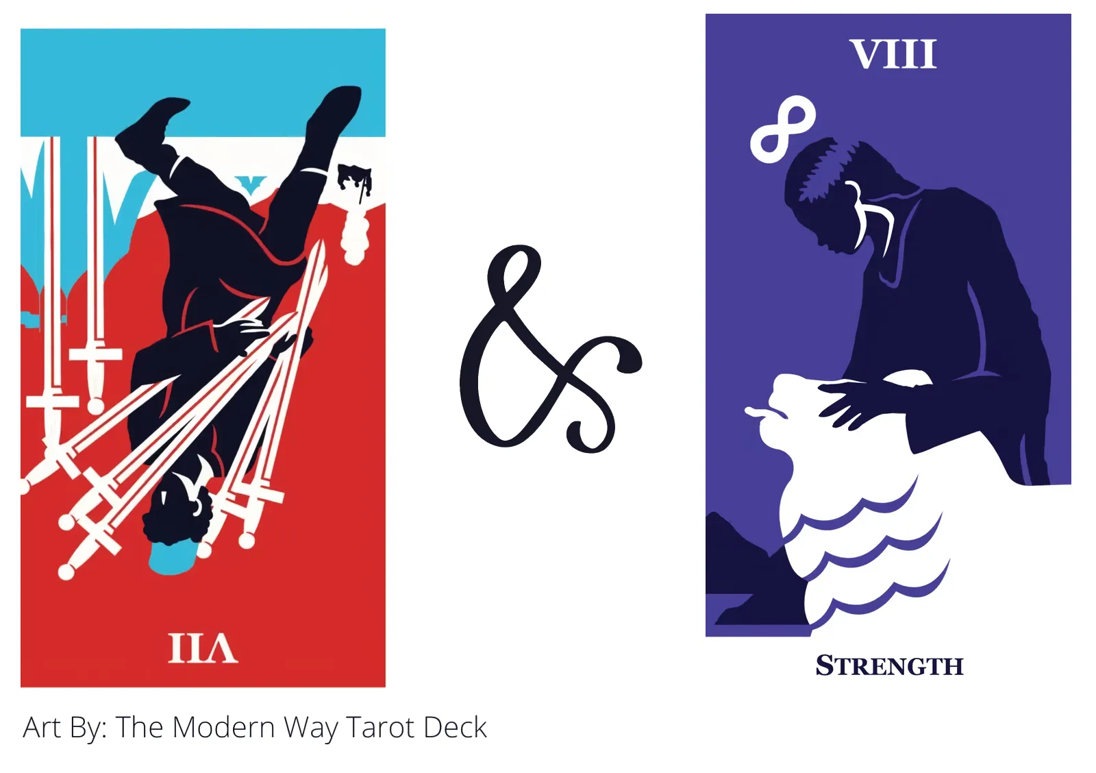 seven of swords reversed and strength tarot cards together