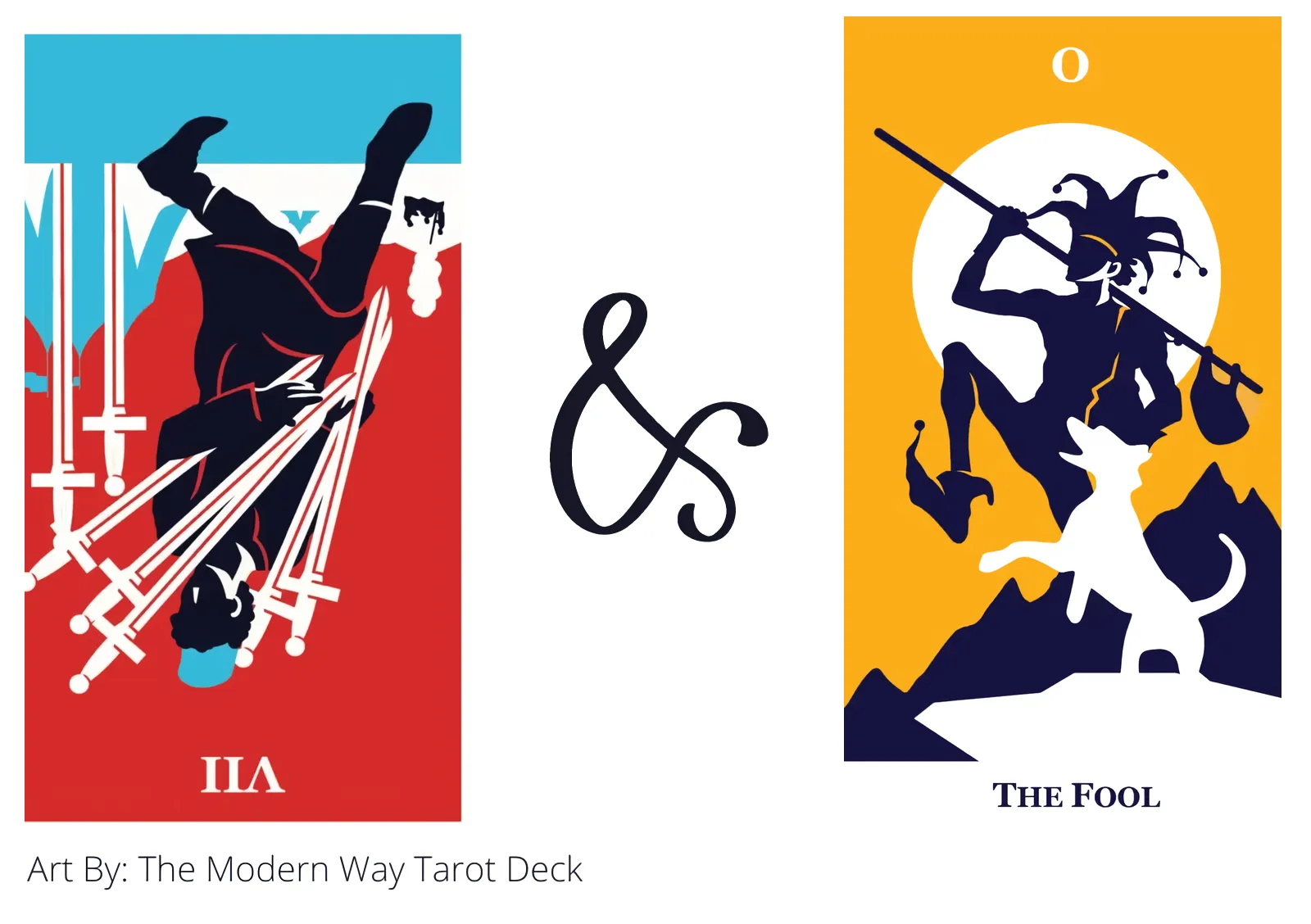 seven of swords reversed and the fool tarot cards together