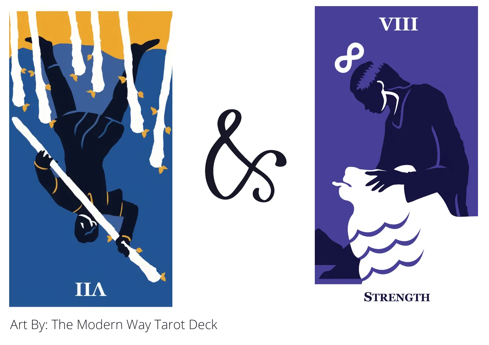 seven of wands reversed and strength tarot cards together