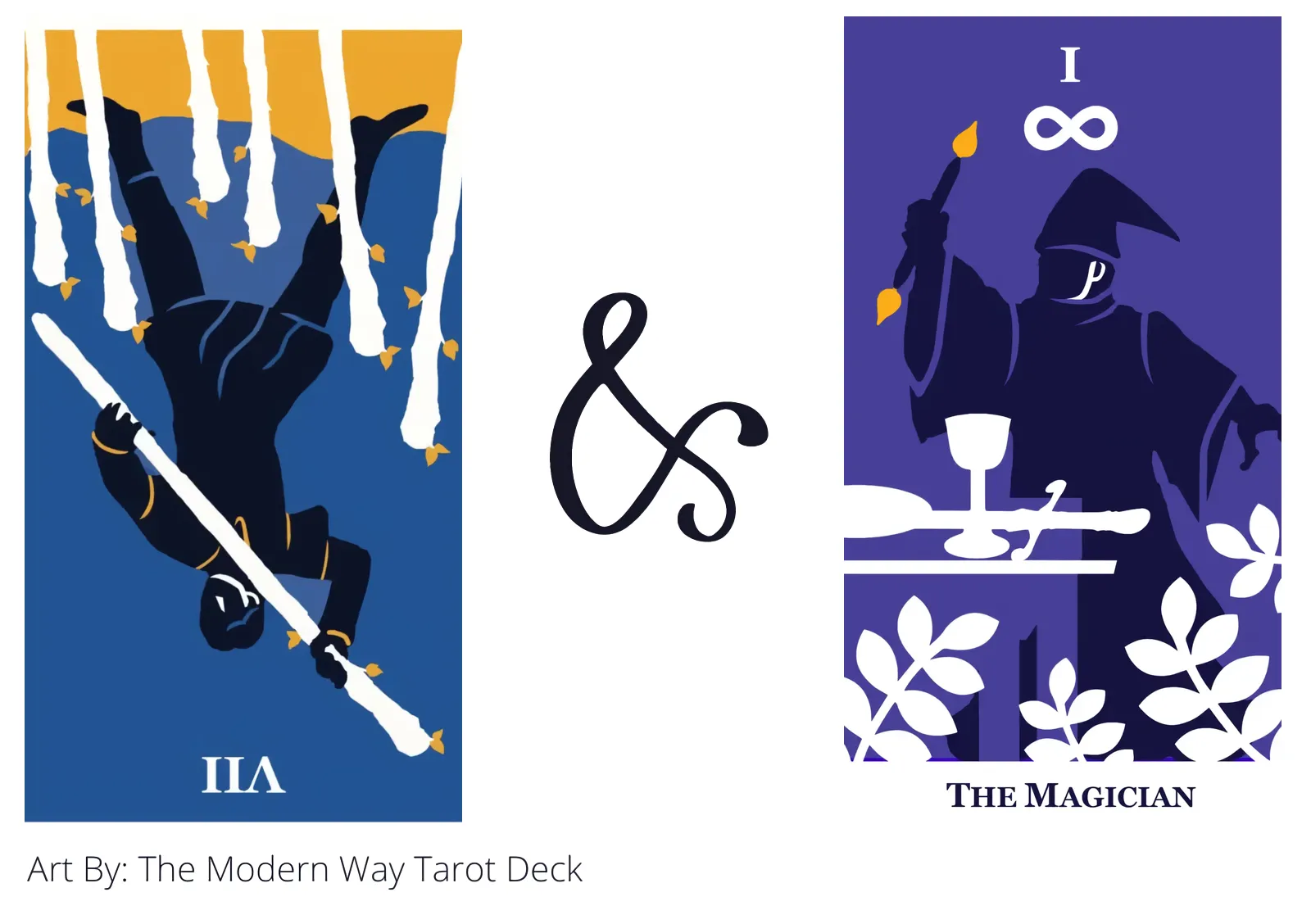 seven of wands reversed and the magician tarot cards together