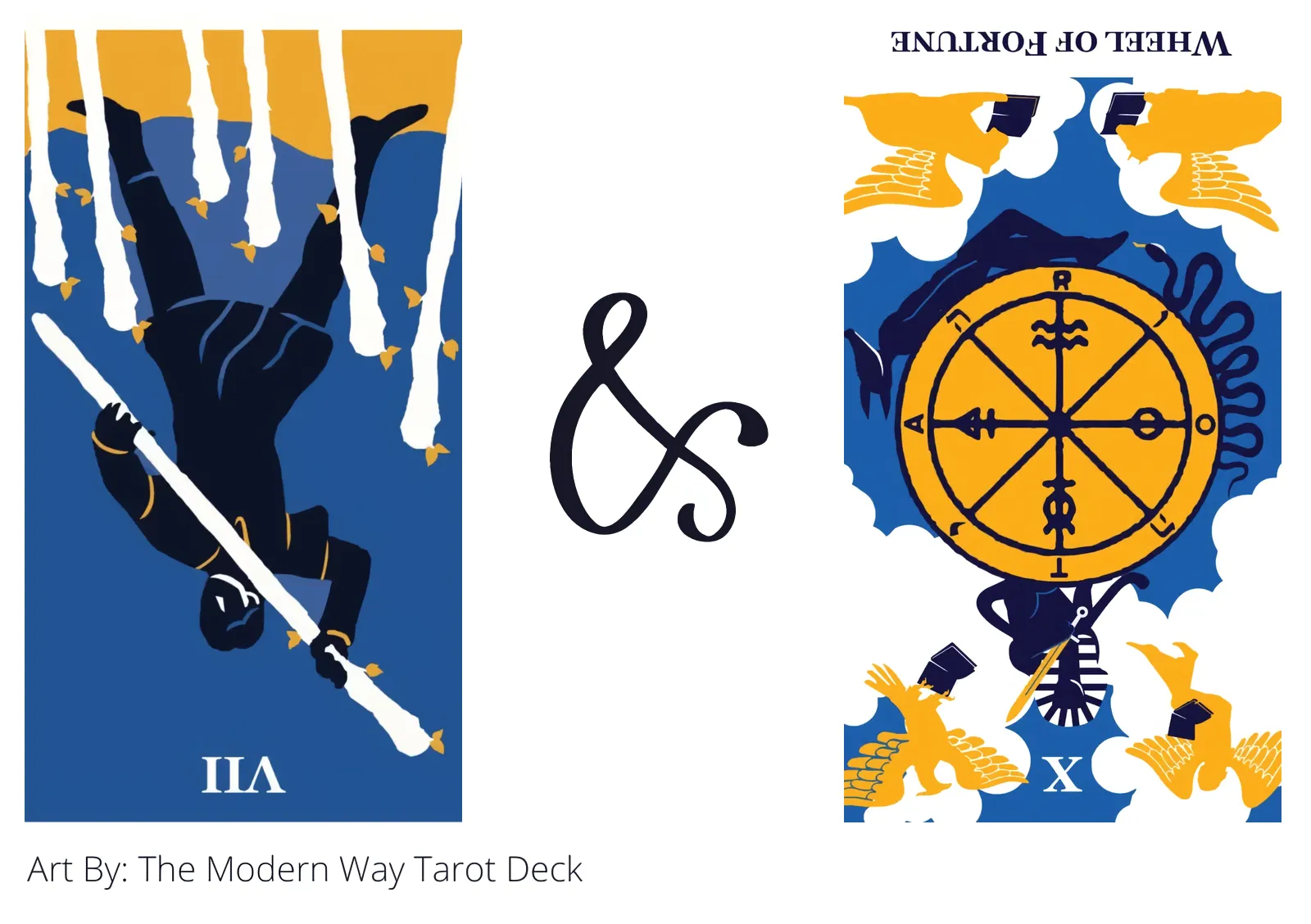 seven of wands reversed and wheel of fortune reversed tarot cards together