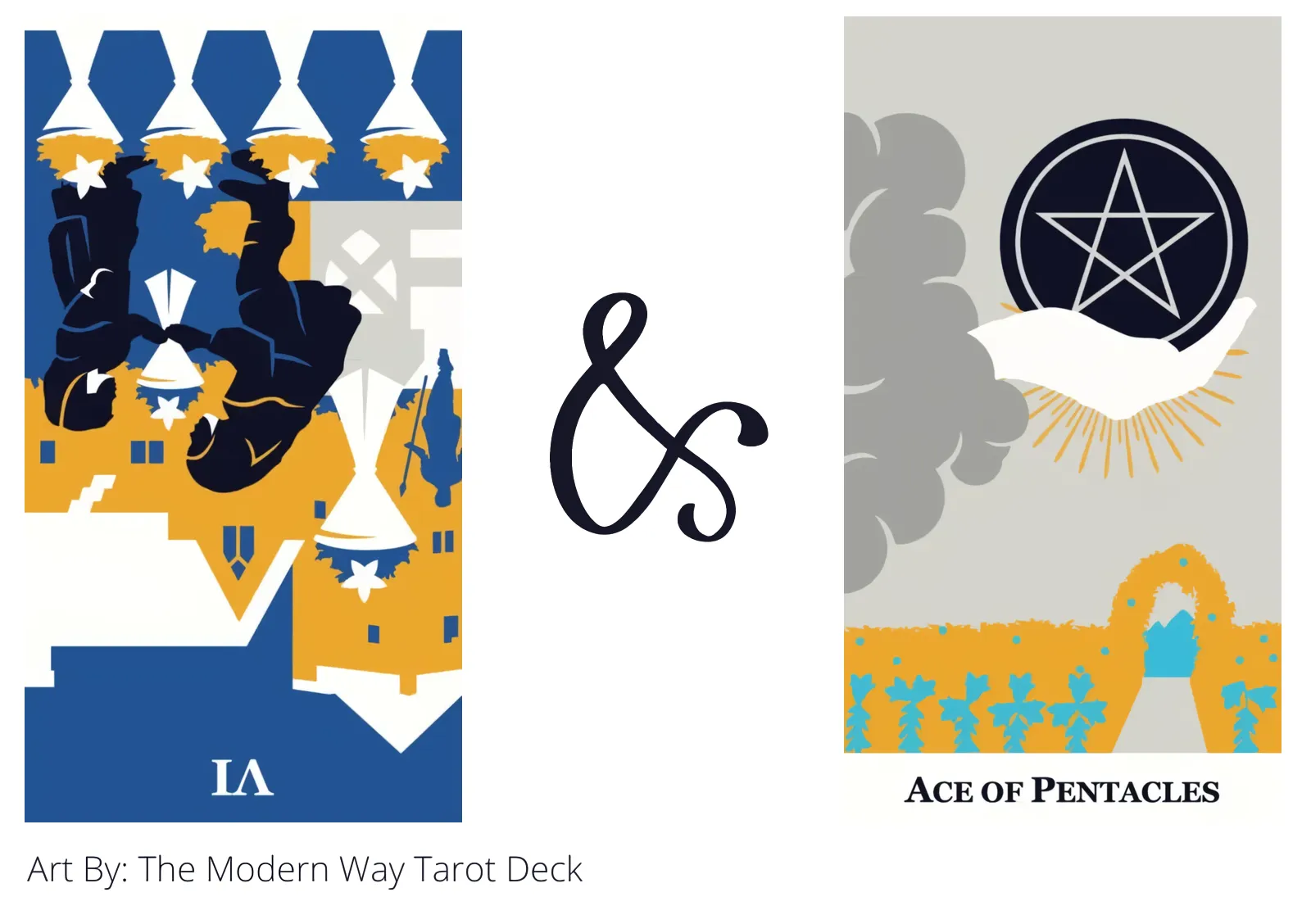 six of cups reversed and ace of pentacles tarot cards together