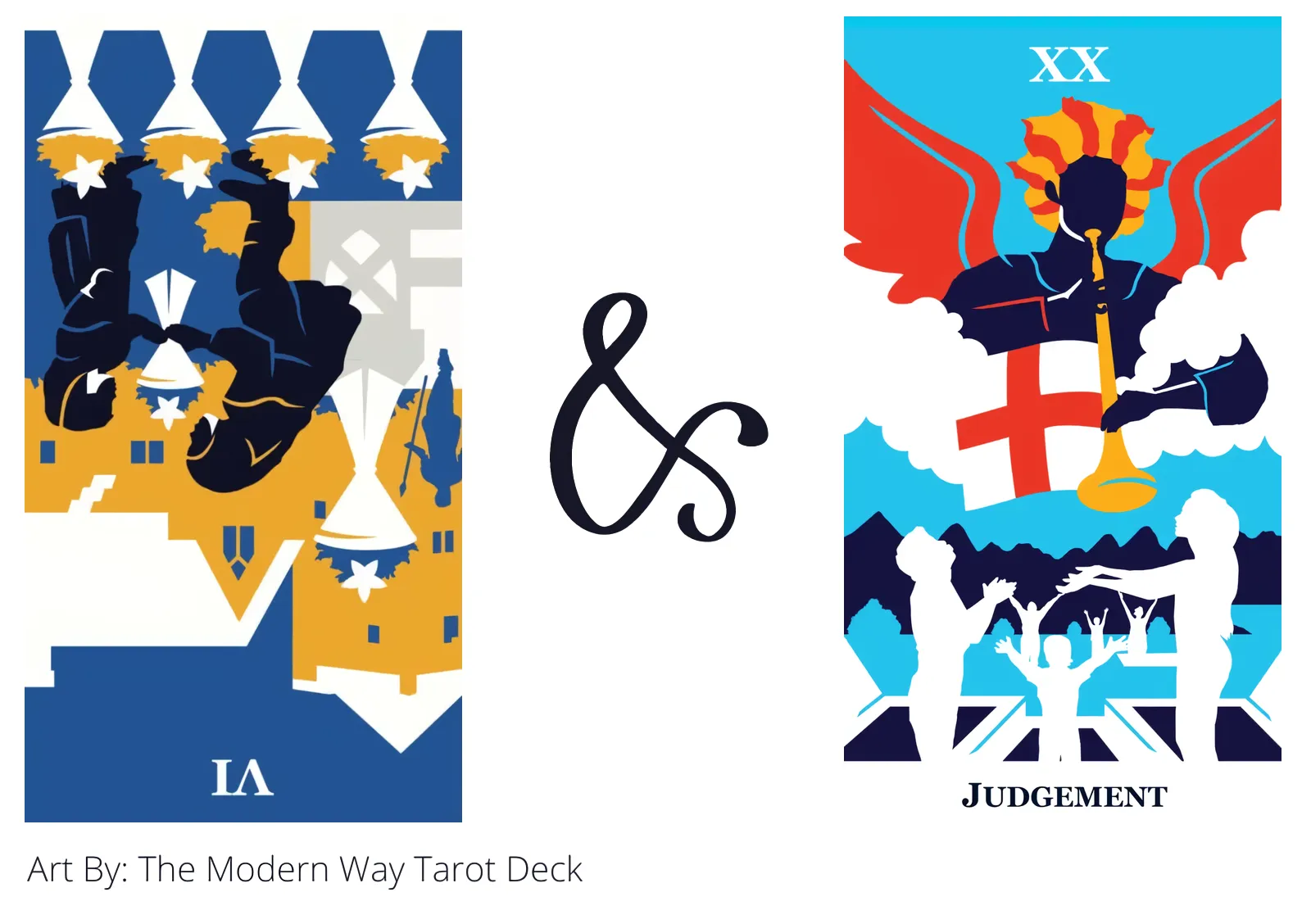 six of cups reversed and judgement tarot cards together