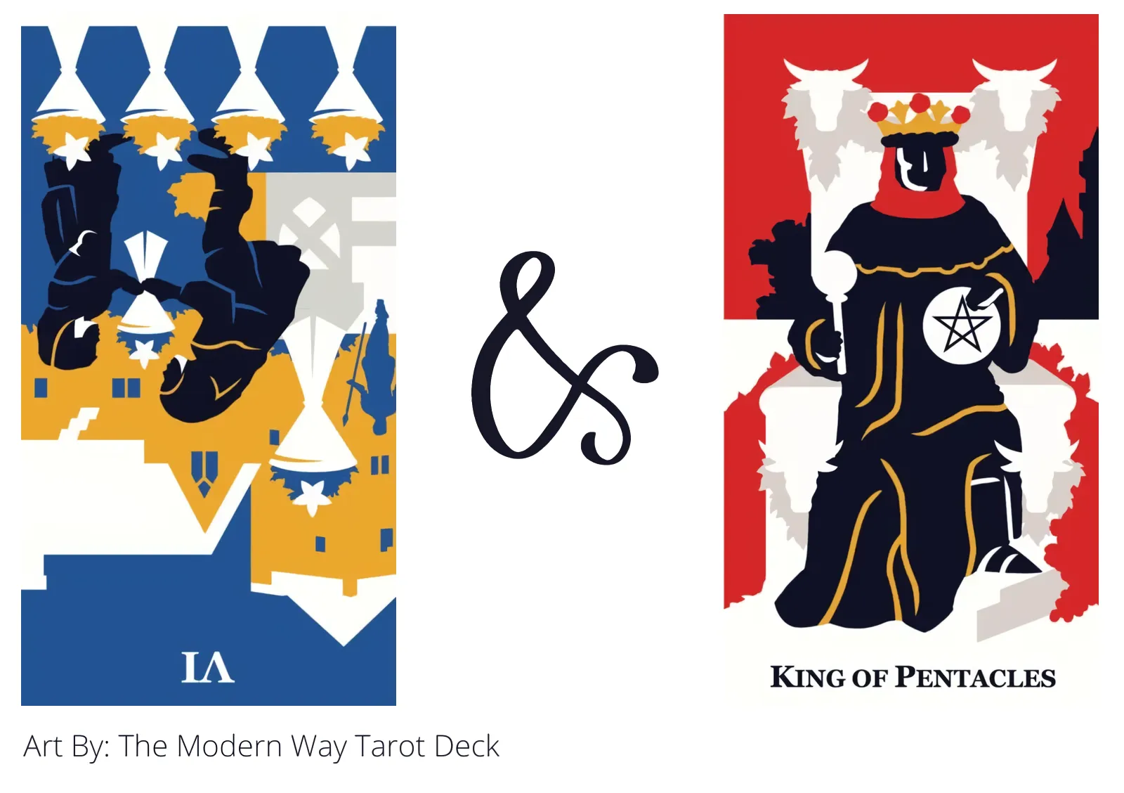 six of cups reversed and king of pentacles tarot cards together