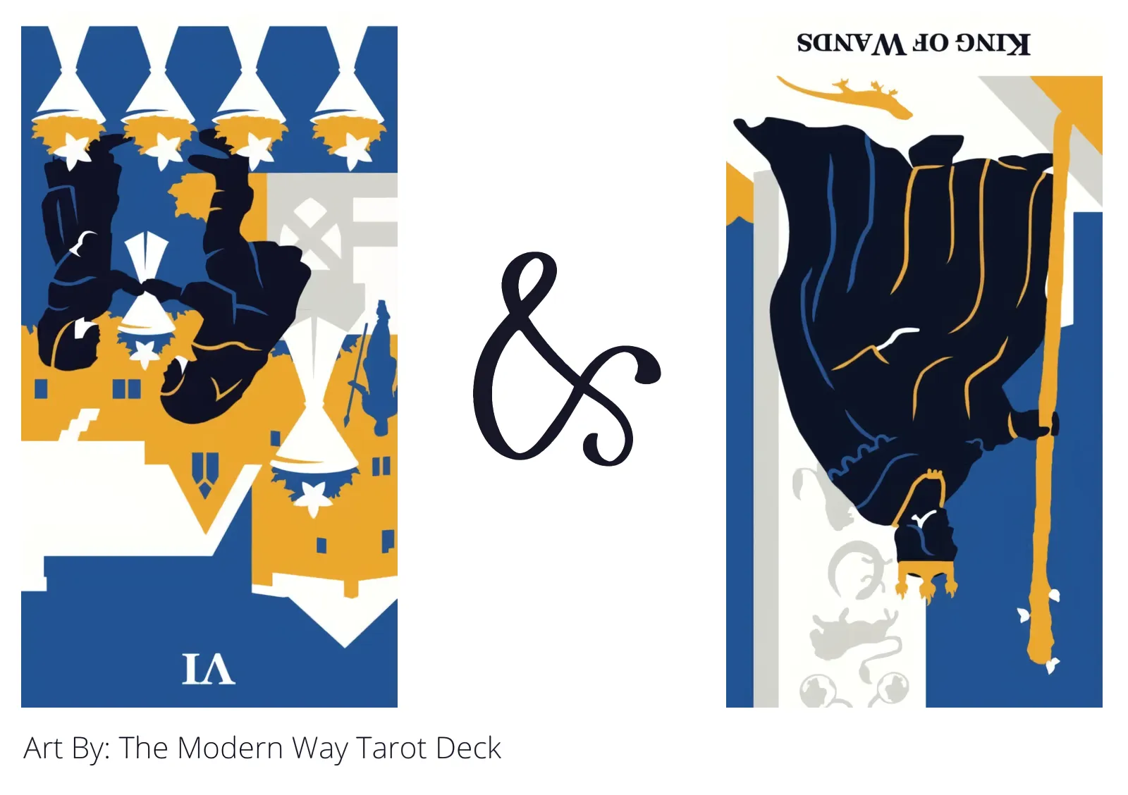 six of cups reversed and king of wands reversed tarot cards together