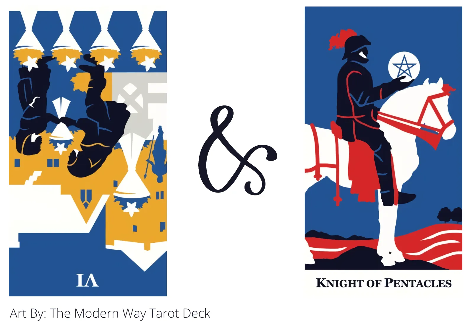 six of cups reversed and knight of pentacles tarot cards together