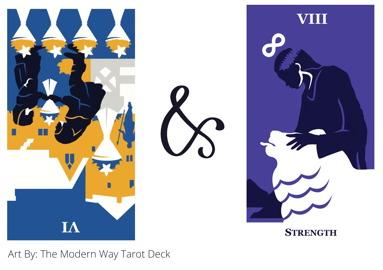 six of cups reversed and strength tarot cards together